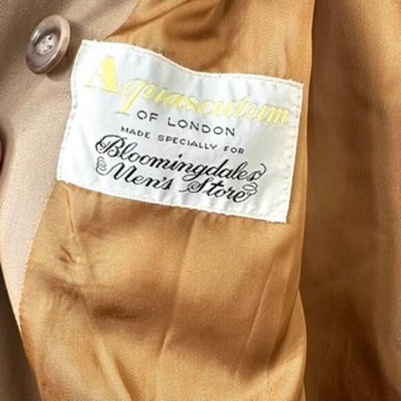1960s Aquascutum London Trench Coat Men M/L Double Breasted Classic, Vintage - Picture 6 of 11